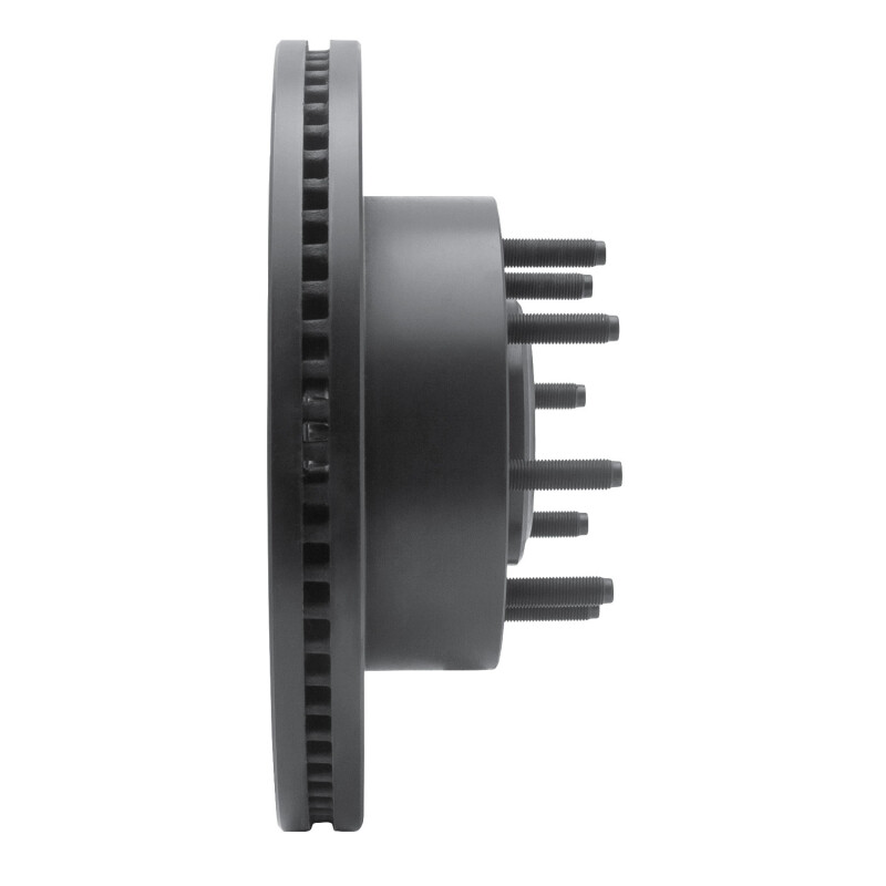 Ford F-350 Super Duty Brake Rotor (1) - Front Right - R1 Concepts - Drilled & Slotted - Black - `11-`25